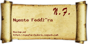 Nyeste Fedóra névjegykártya
